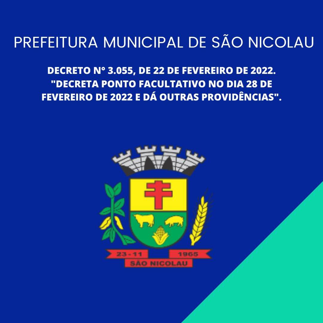 DECRETO N° 3.055 FERIADO CARNAVAL